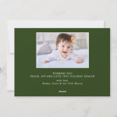 クリスマスタイポグラフィモダンのオーバーレイ文字写真 シーズンカード (裏面)