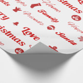 クリスマスタイポグラフィラッピング紙 ラッピングペーパー (角)