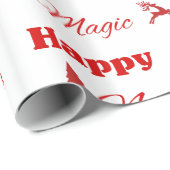 クリスマスタイポグラフィラッピング紙 ラッピングペーパー (ロールコーナー)