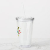 クリスマスタイポグラフィリースジョイかわいい名前ホリデイ アクリルタンブラー (左)