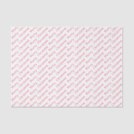 クリスマスタイポグラフィレッドオンホワイトティッシュペーパー 薄葉紙