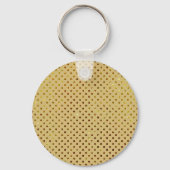 クリスマスタイポグラフィレッド&グリーンシームレスパターン キーホルダー (裏面)