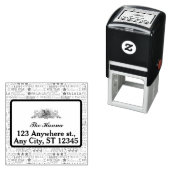 クリスマスタイポグラフィレッド&グリーンシームレスパターン セルフインキングスタンプ (インサイチュ)