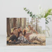 クリスマスタイポグラフィーフォトカード 招待状 (スタンド正面)