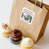 クリスマスタイポグラフィーフォトステッカー スクエアシール