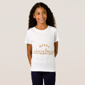 クリスマスタイポグラフィーフレーズ Tシャツ (正面フル)