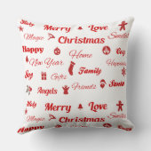 クリスマスタイポグラフィ枕 クッション (裏面)