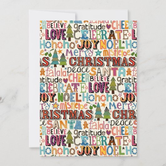クリスマスタイポグラフィ シーズンカード (正面)