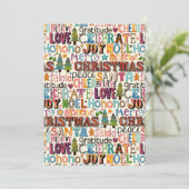 クリスマスタイポグラフィ シーズンカード (スタンド正面)