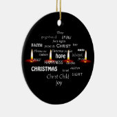 クリスマスタイポグラフィ セラミックオーナメント (右)