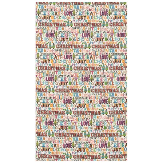 クリスマスタイポグラフィ テーブルクロス (正面)
