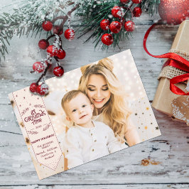 クリスマスタイムアイボリーハッピーホリデーズ写真 シーズンカード