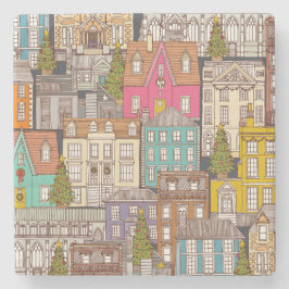 クリスマスタイムアイロン数々の ストーンコースター