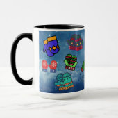 クリスマスタイムアルファベットカスタマイズ可能マグカップ マグカップ (左)