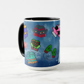 クリスマスタイムアルファベットカスタマイズ可能マグカップ マグカップ (正面左)