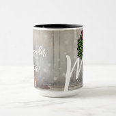 クリスマスタイムアルファベットカスタマイズ可能マグカップ マグカップ (中央)