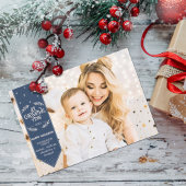 クリスマスタイムインディゴブルー幸せな休日の写真 シーズンカード