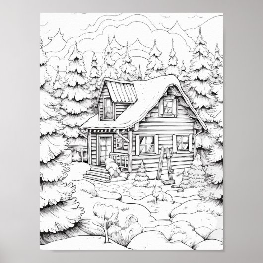 クリスマスタイムカラーリングポスター ポスター (正面)