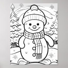 クリスマスタイムカラーリングポスター ポスター