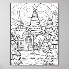 クリスマスタイムカラーリングポスター ポスター