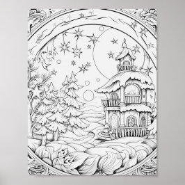 クリスマスタイムカラーリングポスター ポスター
