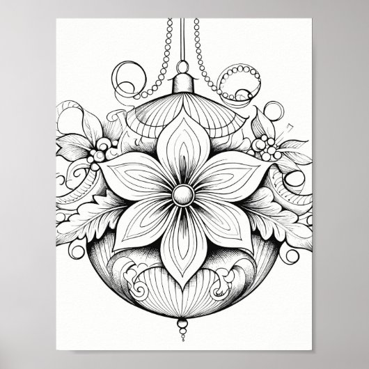 クリスマスタイムカラーリングポスター ポスター (正面)