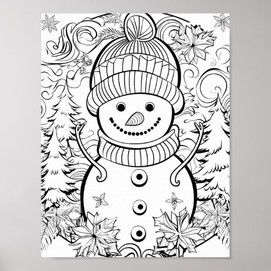 クリスマスタイムカラーリングポスター ポスター (正面)