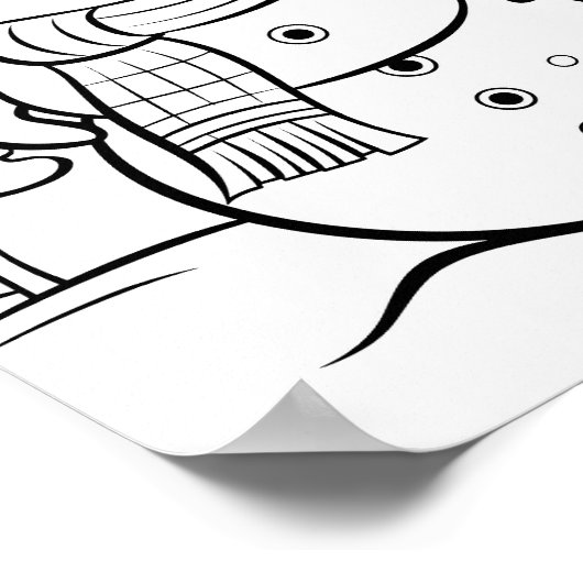 クリスマスタイムカラーリングポスター ポスター (角)