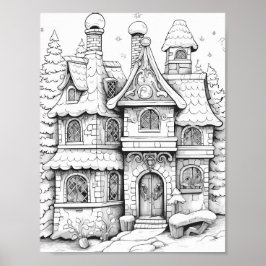 クリスマスタイムカラーリングポスター ポスター