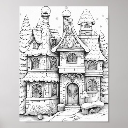 クリスマスタイムカラーリングポスター ポスター (正面)