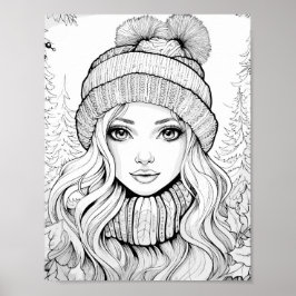 クリスマスタイムカラーリングポスター ポスター