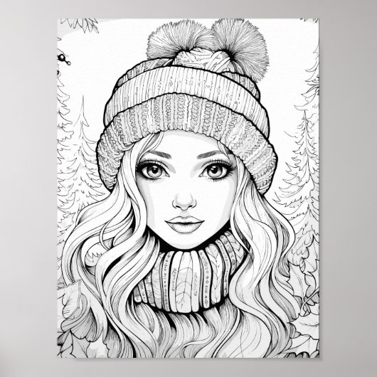 クリスマスタイムカラーリングポスター ポスター (正面)