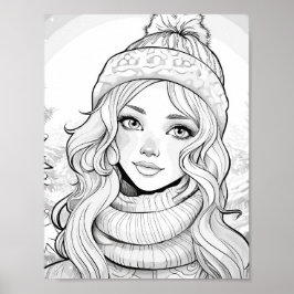 クリスマスタイムカラーリングポスター ポスター