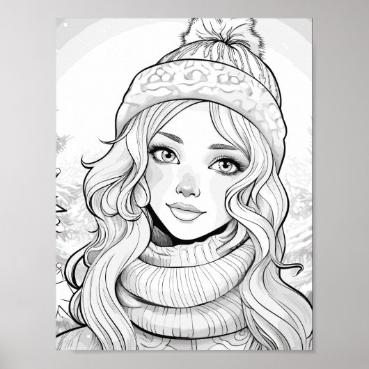 クリスマスタイムカラーリングポスター ポスター (正面)