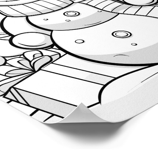 クリスマスタイムカラーリングポスター ポスター (角)