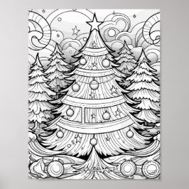 クリスマスタイムカラーリングポスター ポスター
