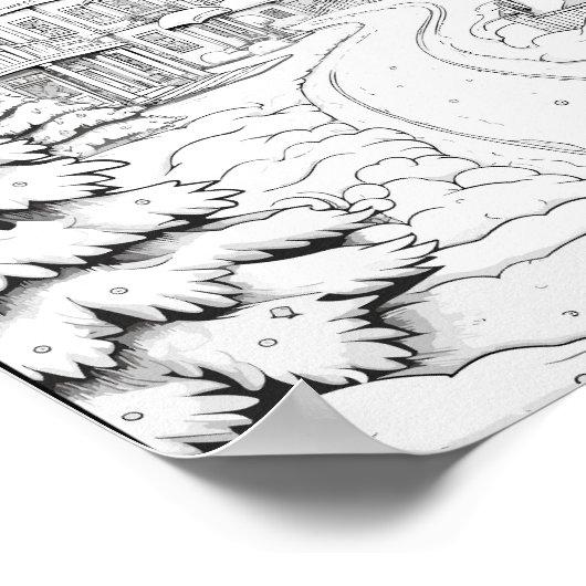 クリスマスタイムカラーリングポスター ポスター (角)