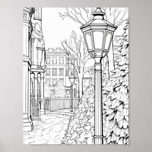 クリスマスタイムカラーリングポスター ポスター (正面)