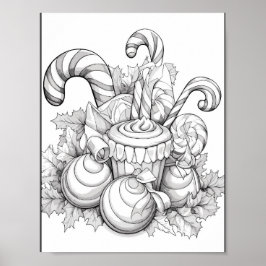 クリスマスタイムカラーリングポスター ポスター