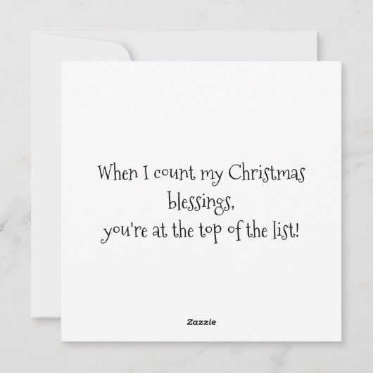 クリスマスタイムカード、ホリデーカード、クリスマス シーズンカード (裏面)