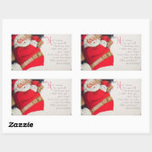 クリスマスタイムサンタクロース 長方形シール (シート)