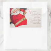 クリスマスタイムサンタクロース 長方形シール (バッグ)