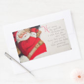 クリスマスタイムサンタクロース 長方形シール (封筒)