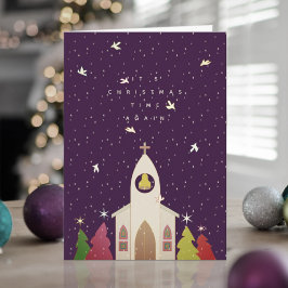 クリスマスタイムチャーチクリスマスカード シーズンカード
