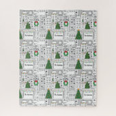 クリスマスタイムパーソナライズされたが描かれた ジグソーパズル (縦)