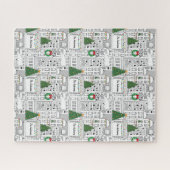 クリスマスタイムパーソナライズされたが描かれた ジグソーパズル (横)