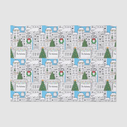 クリスマスタイムパーソナライズされたが描かれた 薄葉紙 (正面)