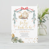 クリスマスタイムフォーティーレッドボウブライダルシャワー 招待状 (スタンド正面)