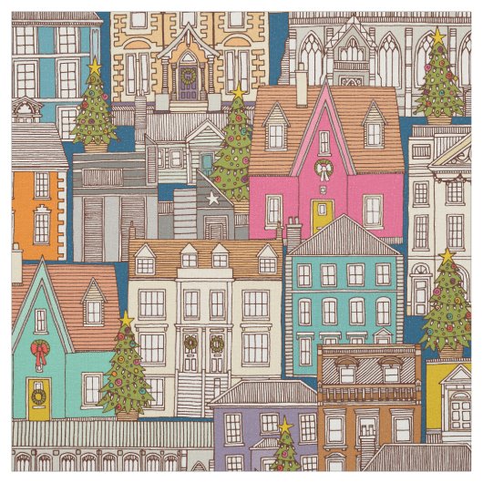 クリスマスタイムブルー数々の ファブリック (見本)