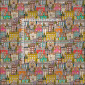 クリスマスタイムブルー数々の ファブリック (タイル)